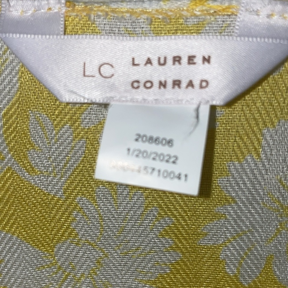 Lauren Conrad Yellow White OS Beach Cover Up Lightweight Cape Duster Ruana - Picture 5 of 6